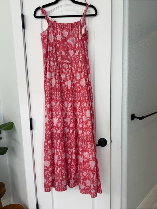 Marea By Liz Joy Dresses & Skirts - Marea Pink Floral Tie-Shoulder Maxi Dress